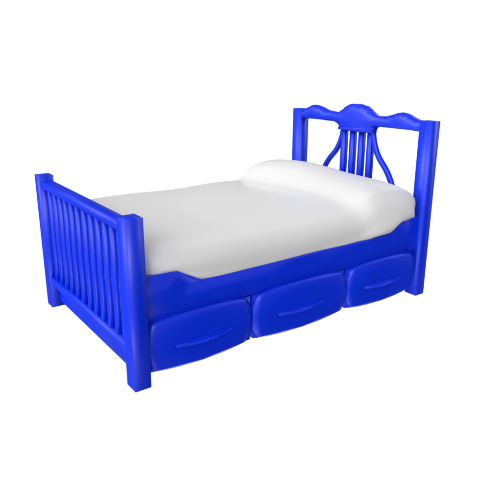 Bett isoliert auf transparent Hintergrund png