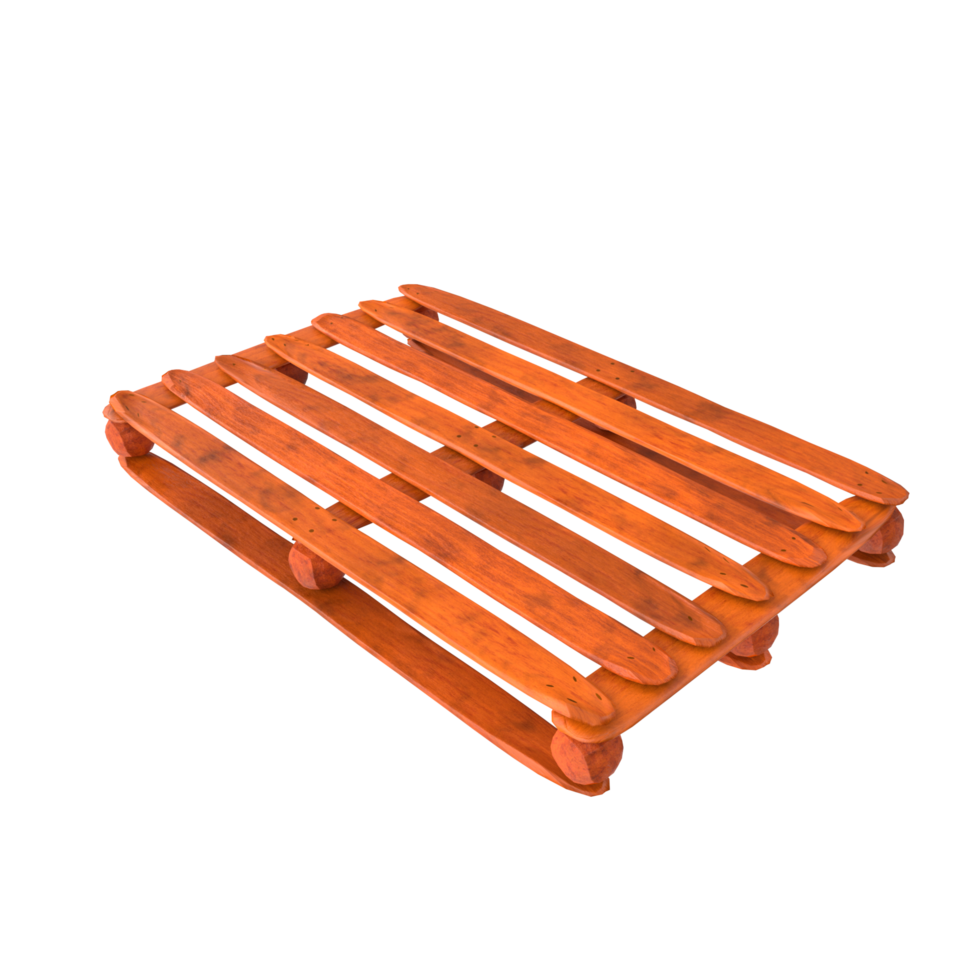 Wooden pallet isolated on transparent png
