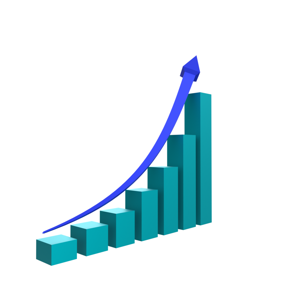 gráfico de negócios com seta png