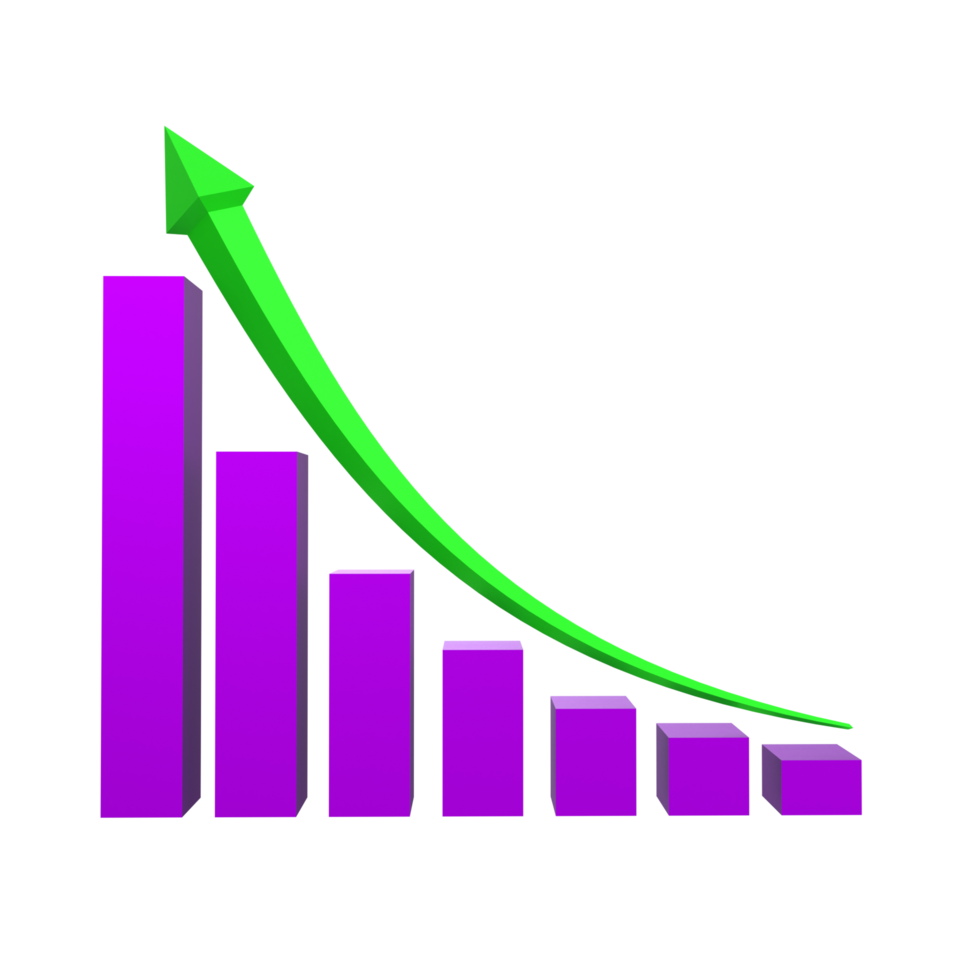 business chart with arrow png