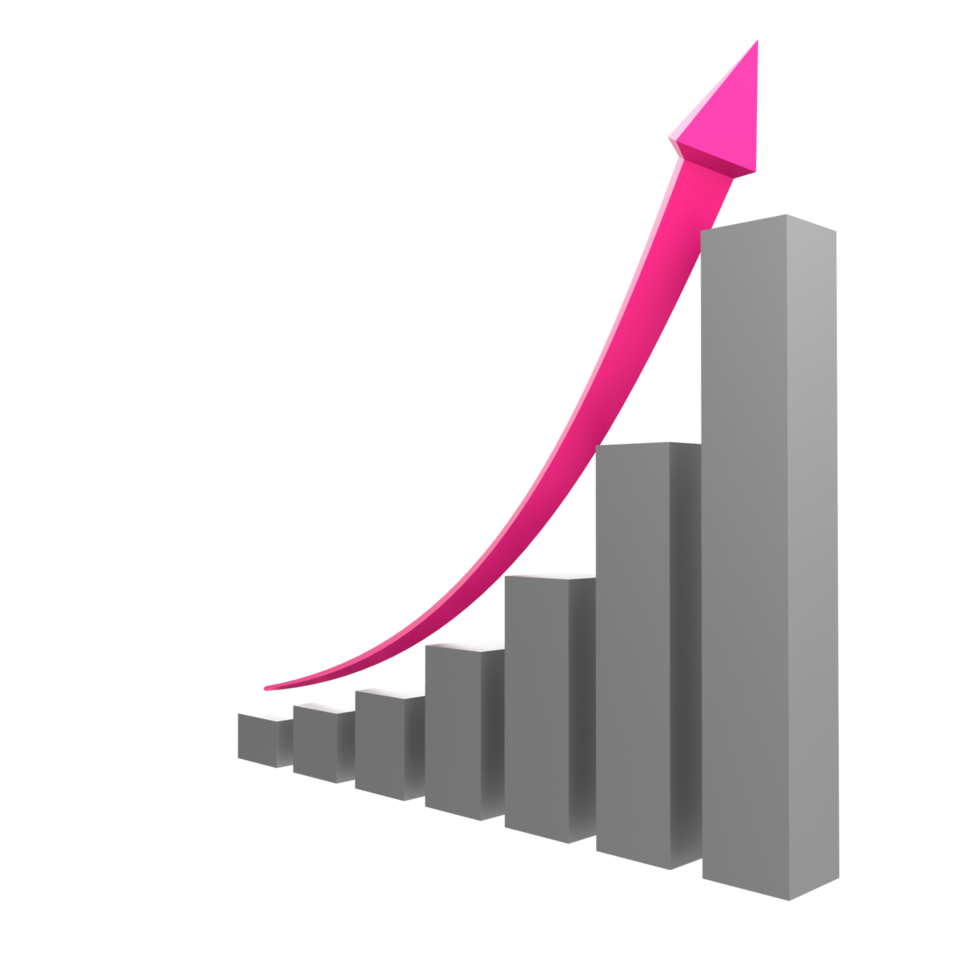 attività commerciale grafico con freccia png