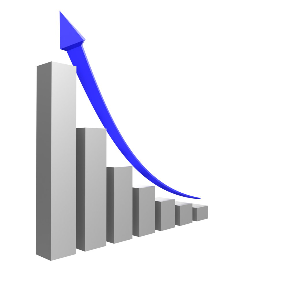 business chart with arrow png