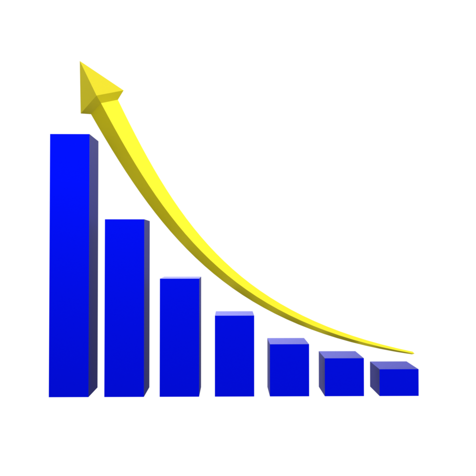 business chart with arrow png