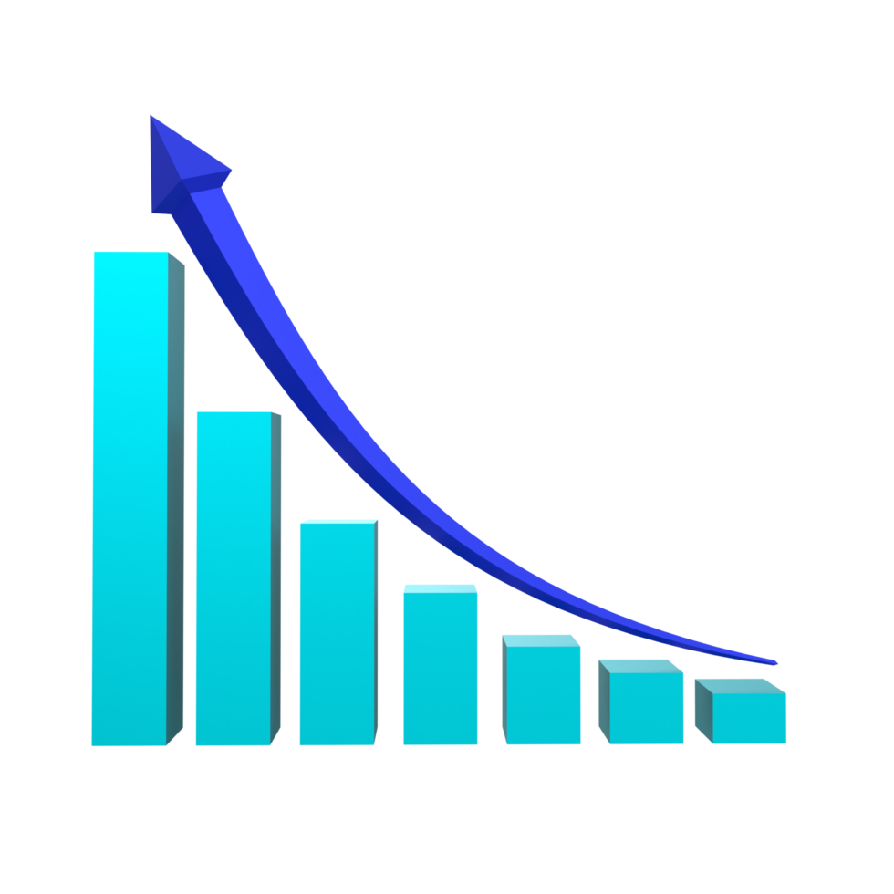 business chart with arrow png