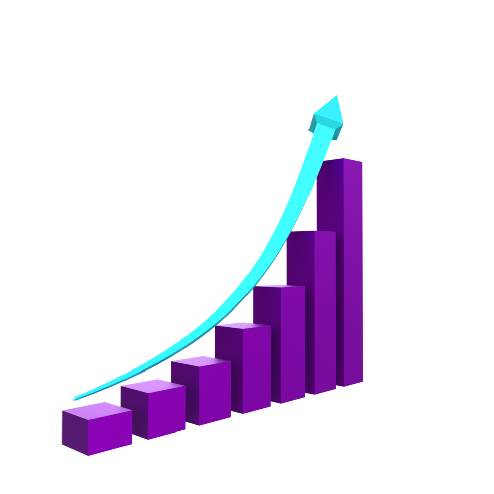 gráfico de negócios com seta png