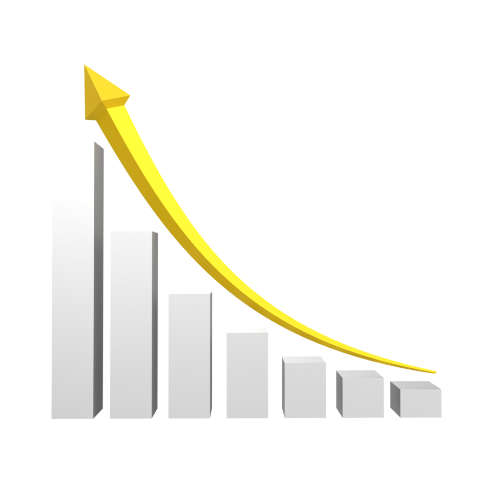 gráfico de negócios com seta png