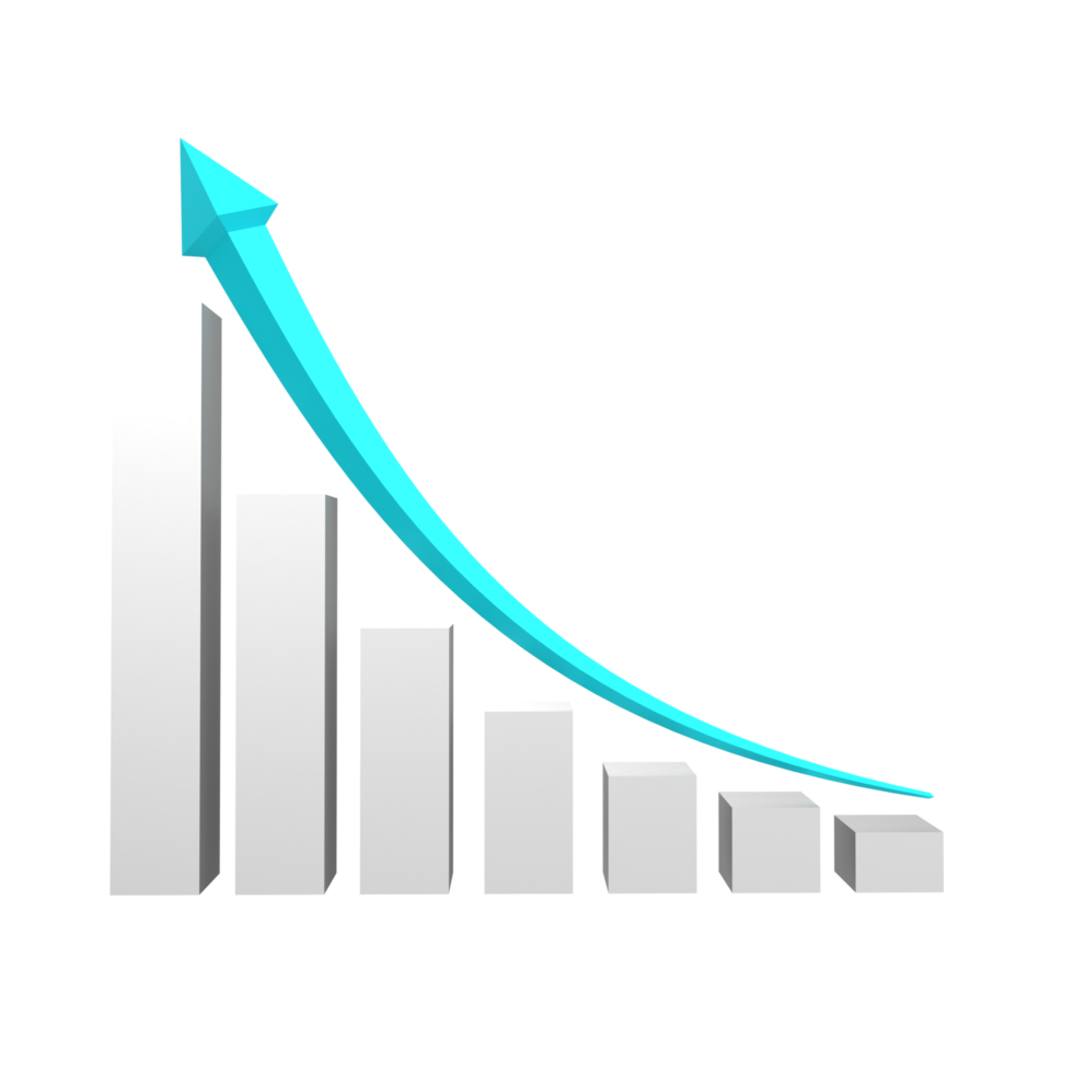 gráfico de negócios com seta png