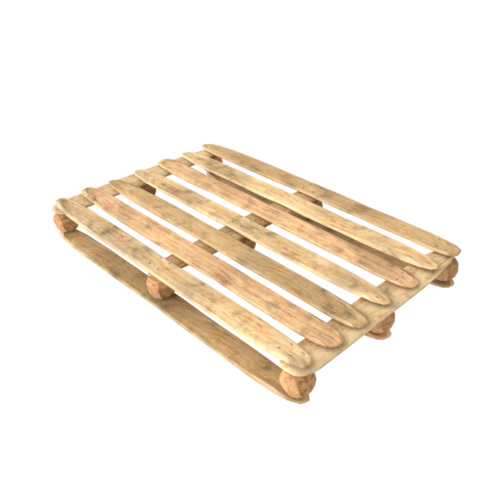 Wooden pallet isolated on transparent png