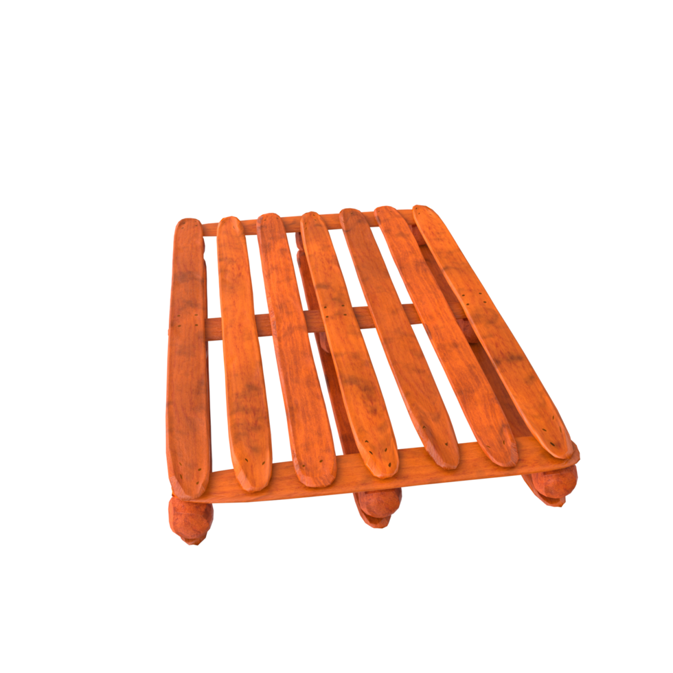 Wooden pallet isolated on transparent png