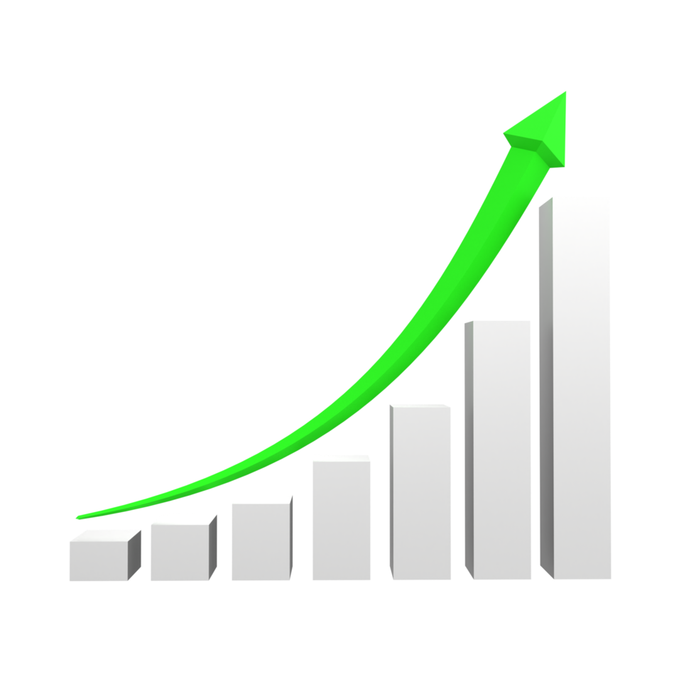 business chart with arrow png