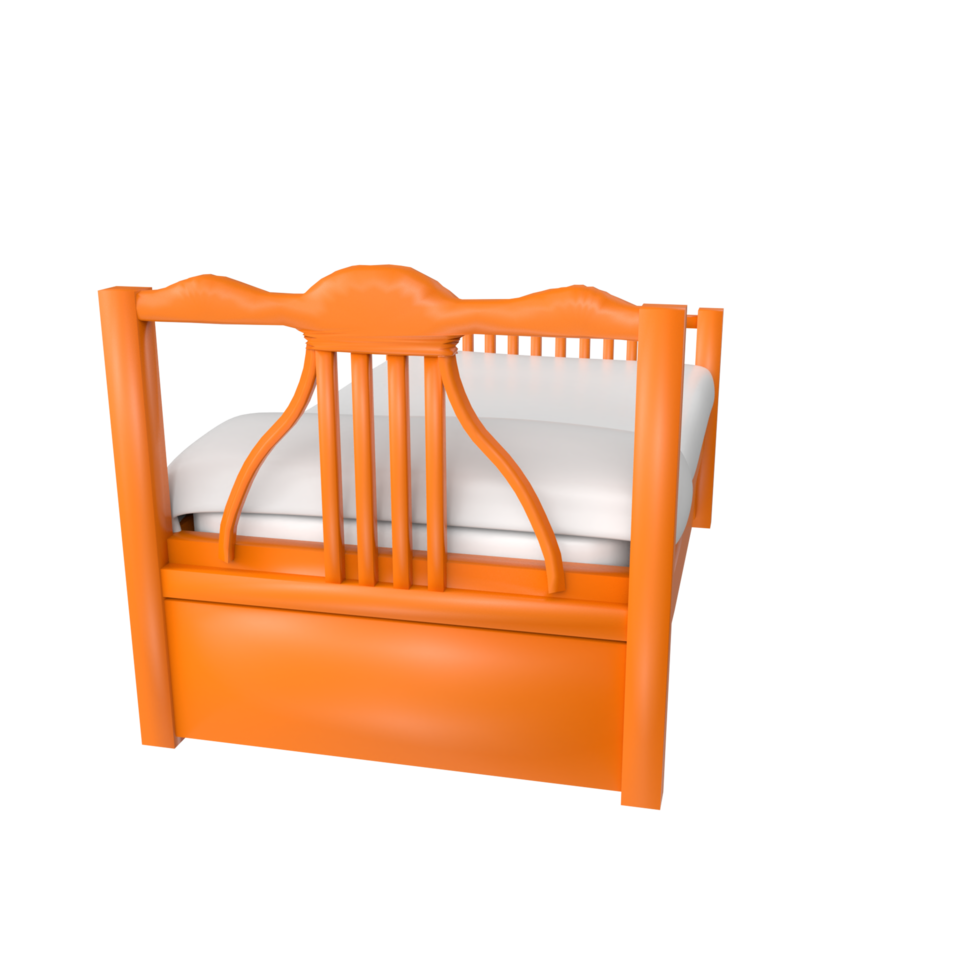 Bed isolated on transparent background png