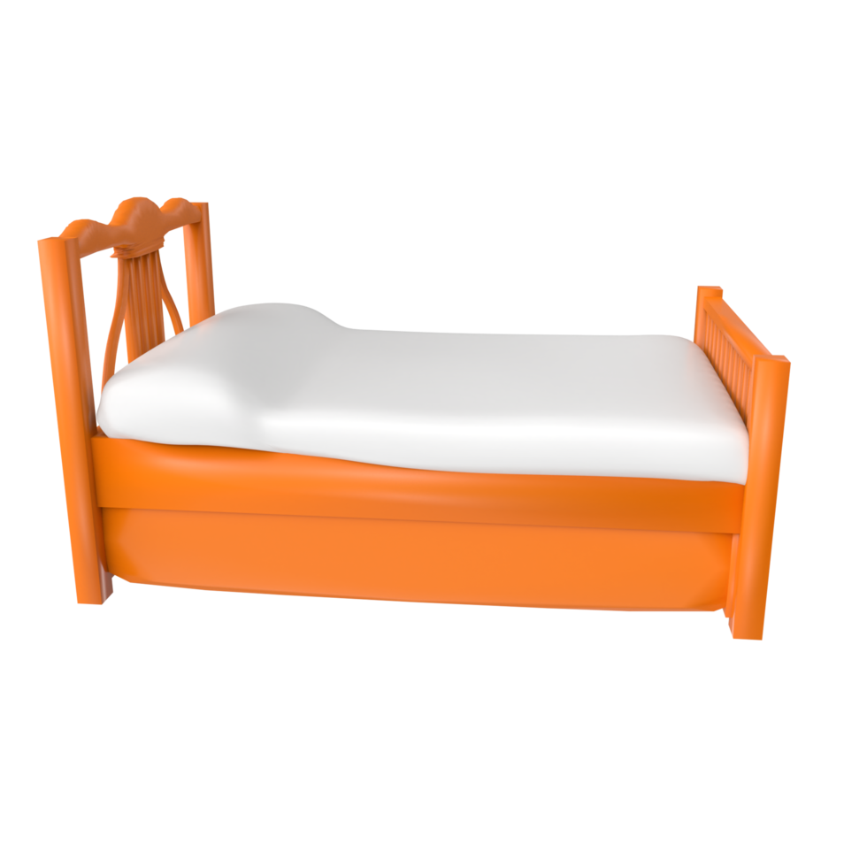 Bed isolated on transparent background png