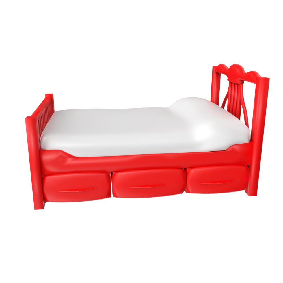 Bed isolated on transparent background png