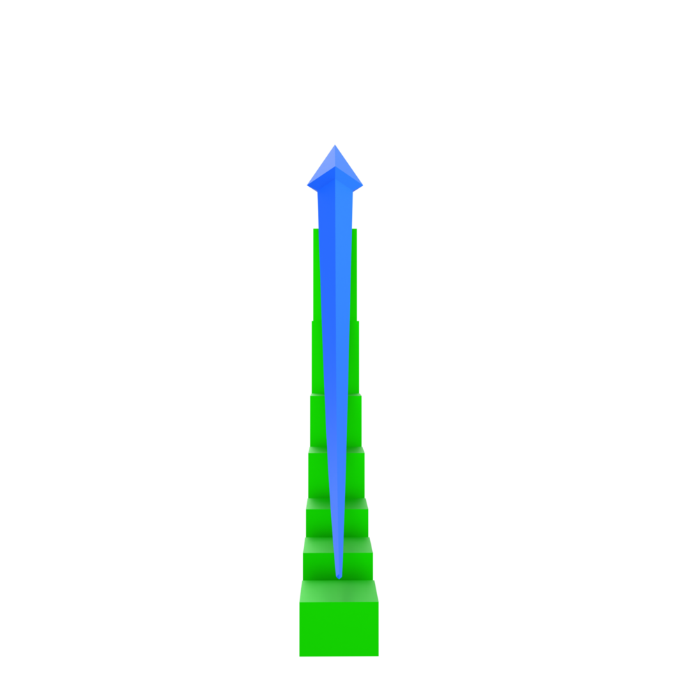 gráfico de negocios con flecha png