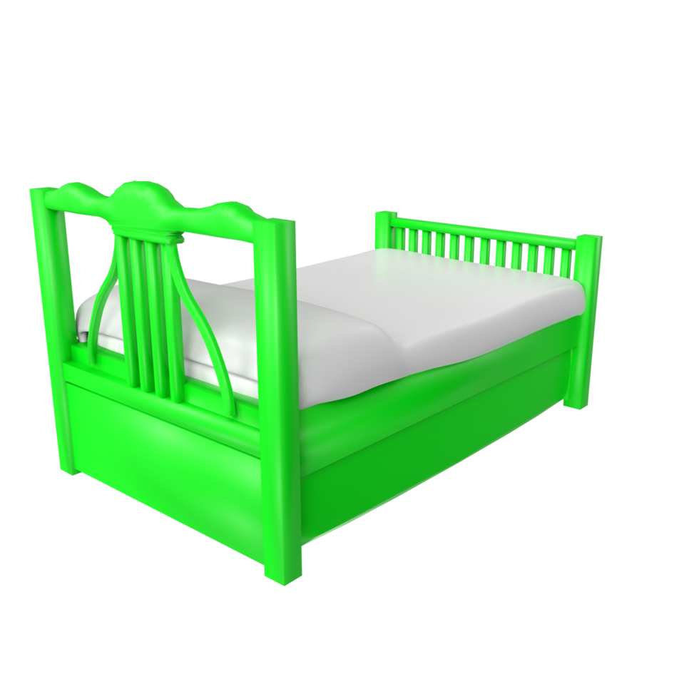 Bed isolated on transparent background png