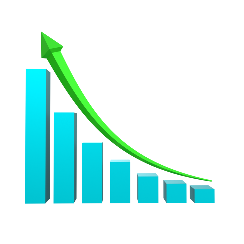 gráfico de negócios com seta png