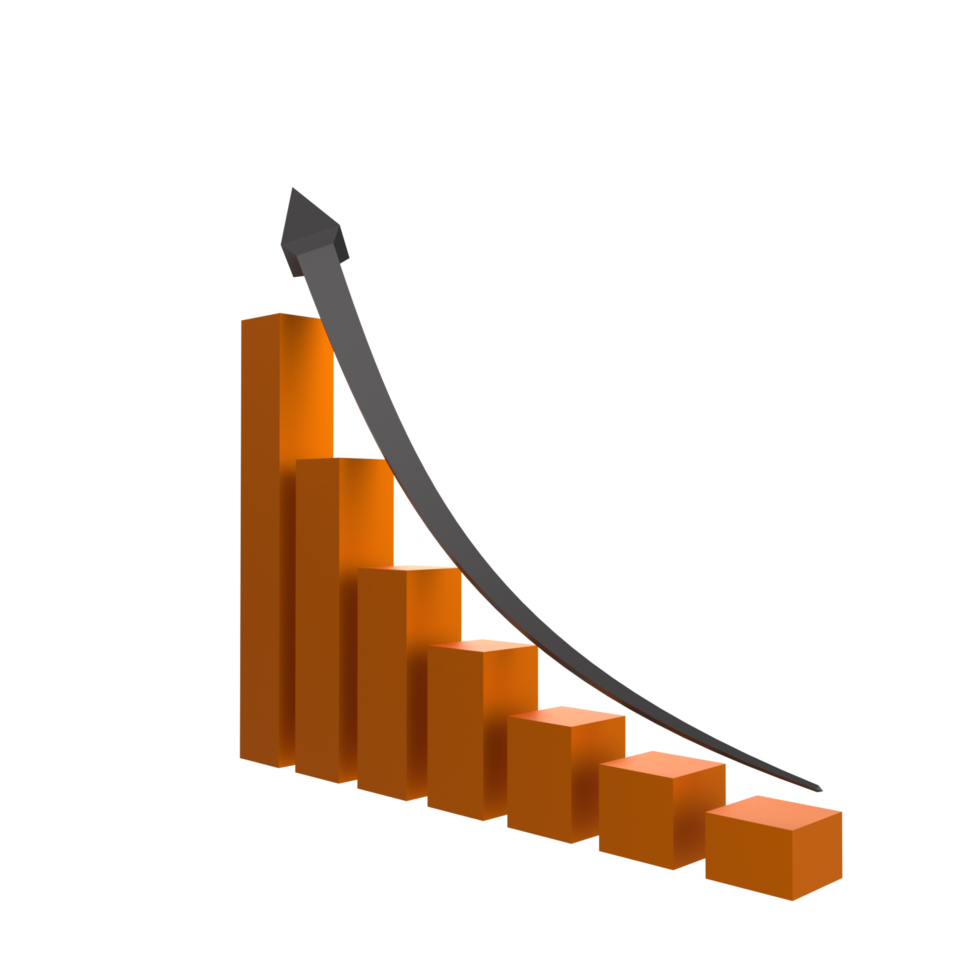 gráfico de negócios com seta png