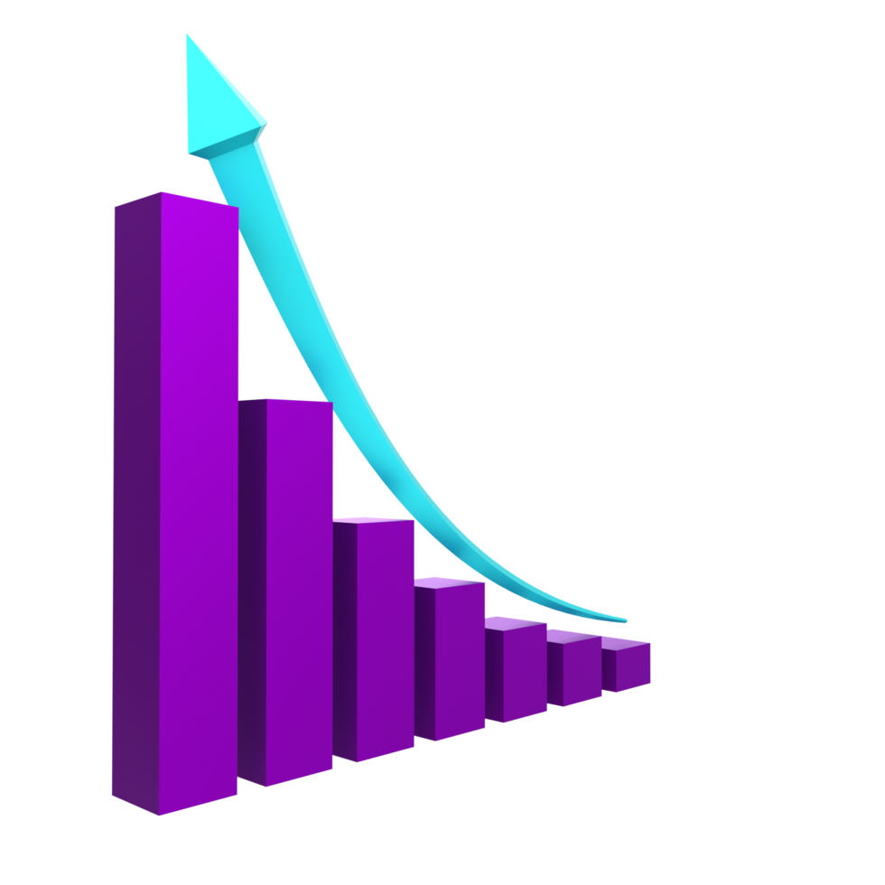 business chart with arrow png