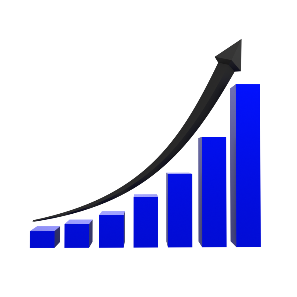 attività commerciale grafico con freccia png