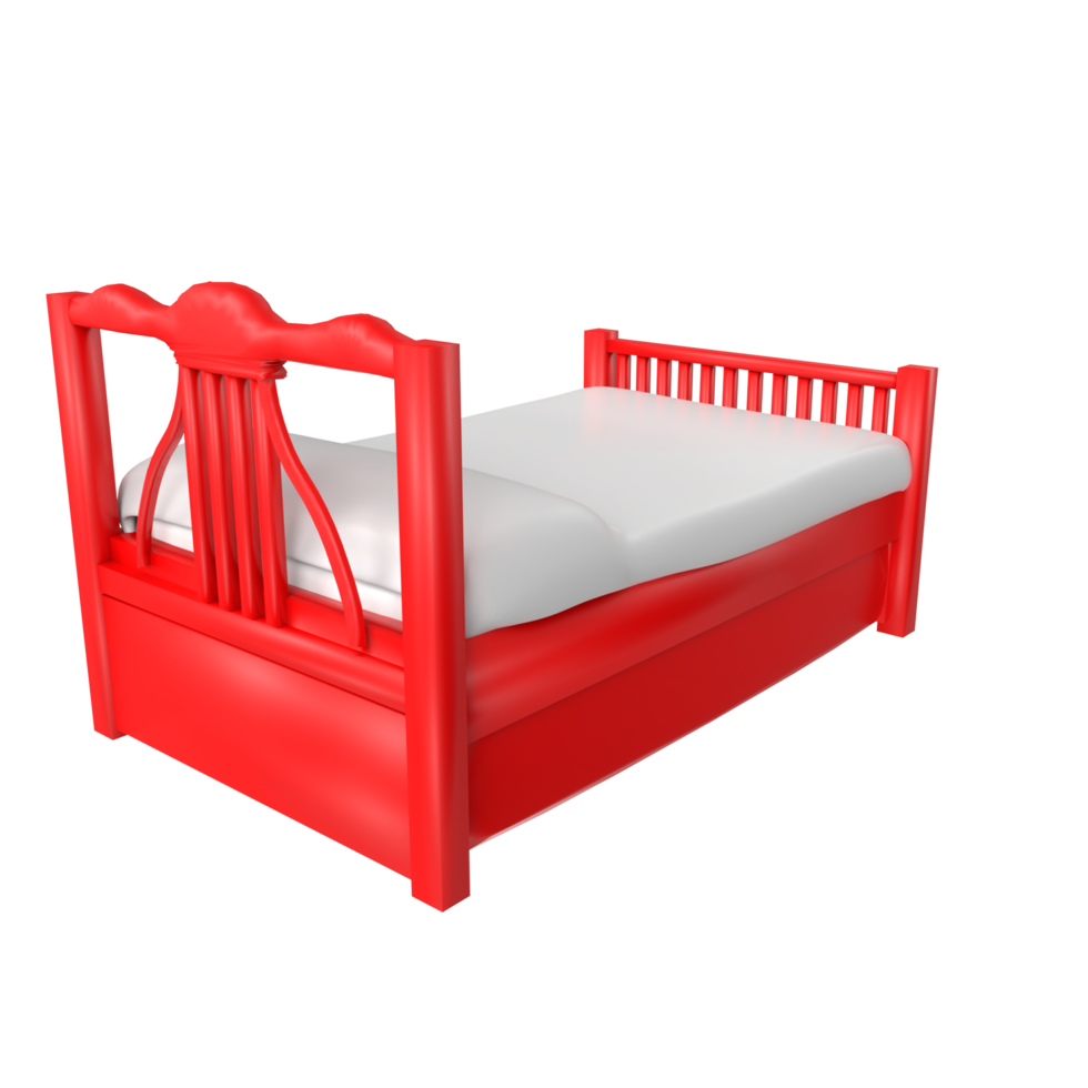 Bed isolated on transparent background png