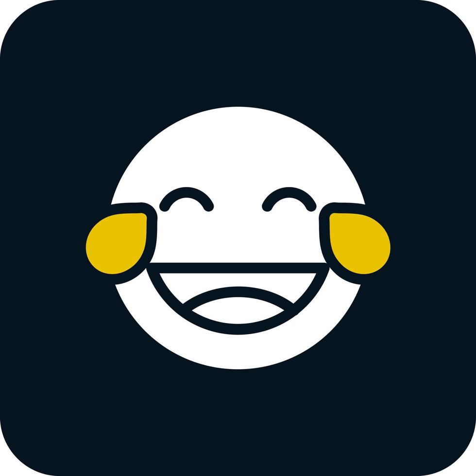 diseño de icono de vector de estrabismo de lengua de sonrisa