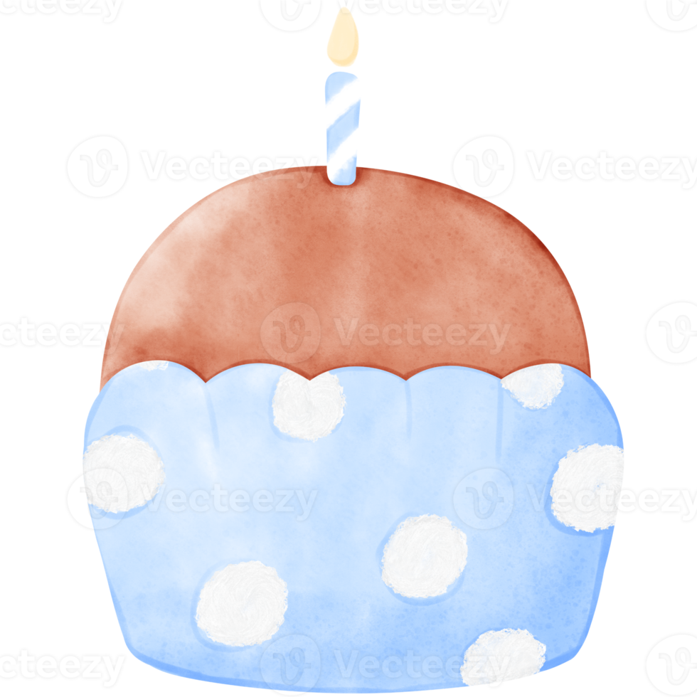 birthday cake with candles, watercolor, cake illustration png