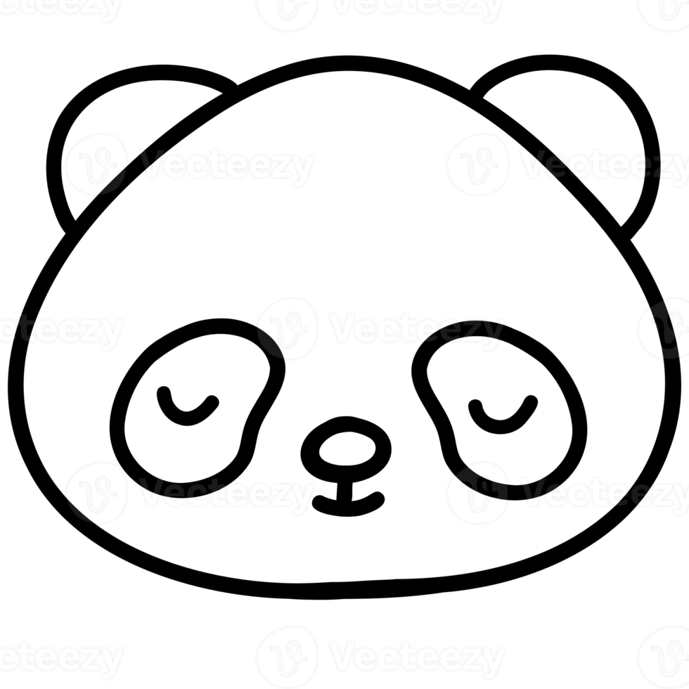 söt panda, panda illustration, djur, söt djur, djur- illustration png