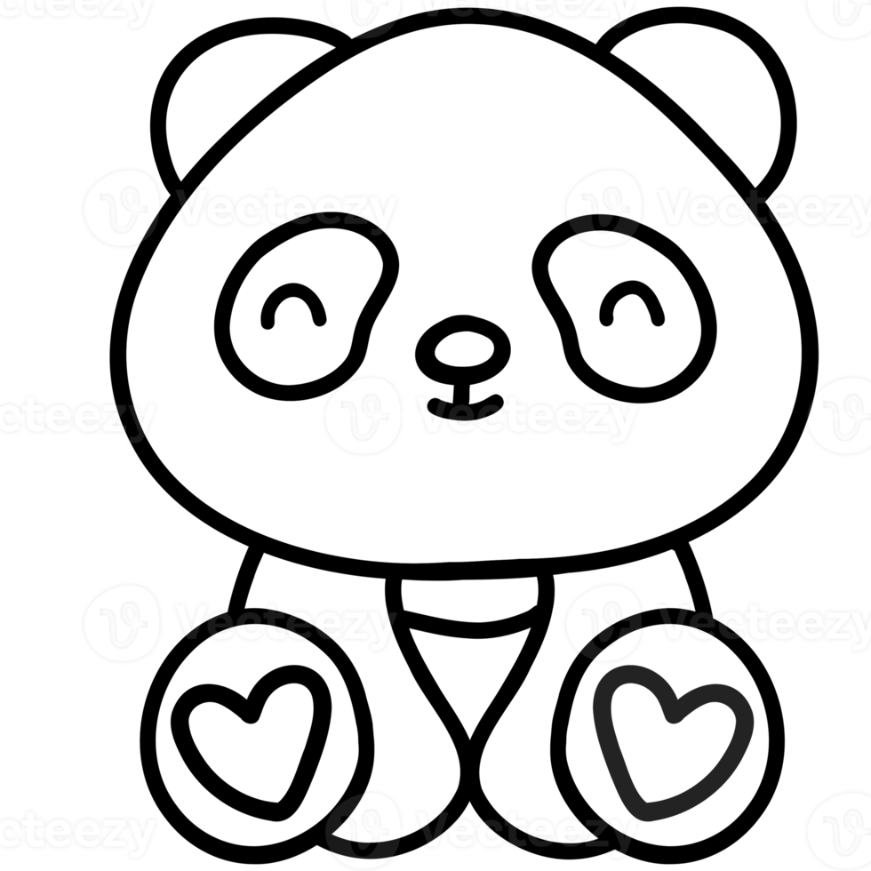 carino panda, panda illustrazione, animale, carino animale, animale illustrazione png