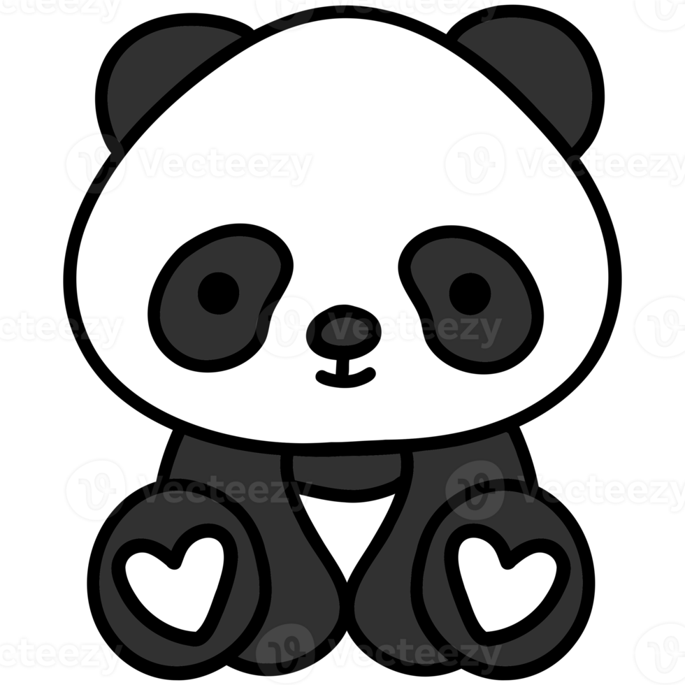 linda panda, panda ilustración, animal, linda animal, animal ilustración png