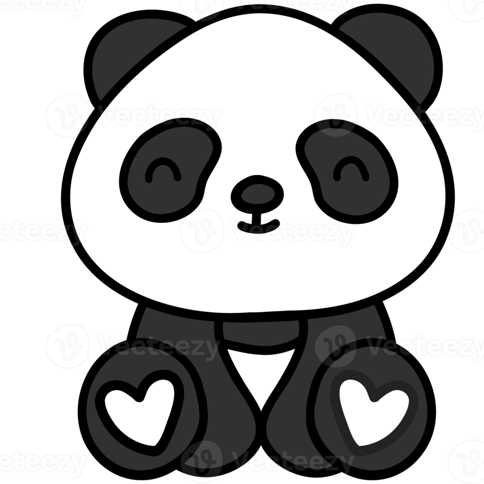 carino panda, panda illustrazione, animale, carino animale, animale illustrazione png