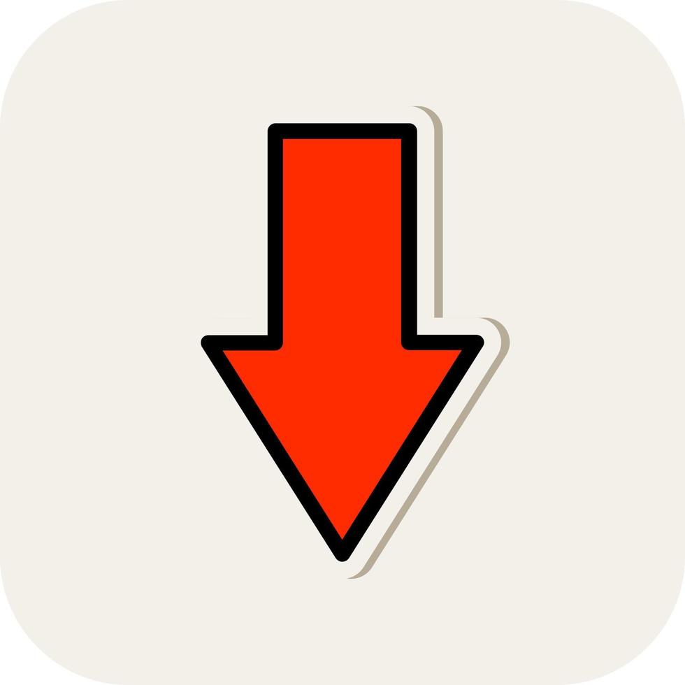 Down Vector Icon Design