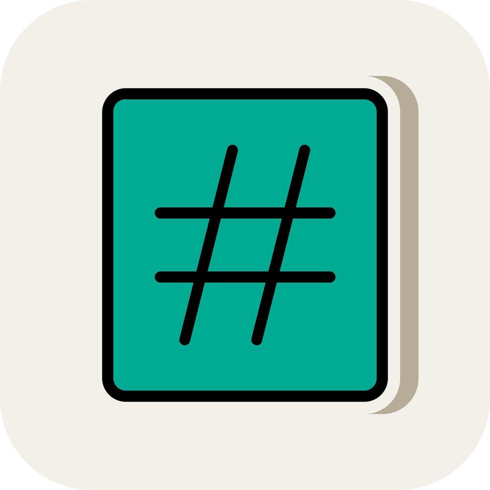 Hashtag Vector Icon Design
