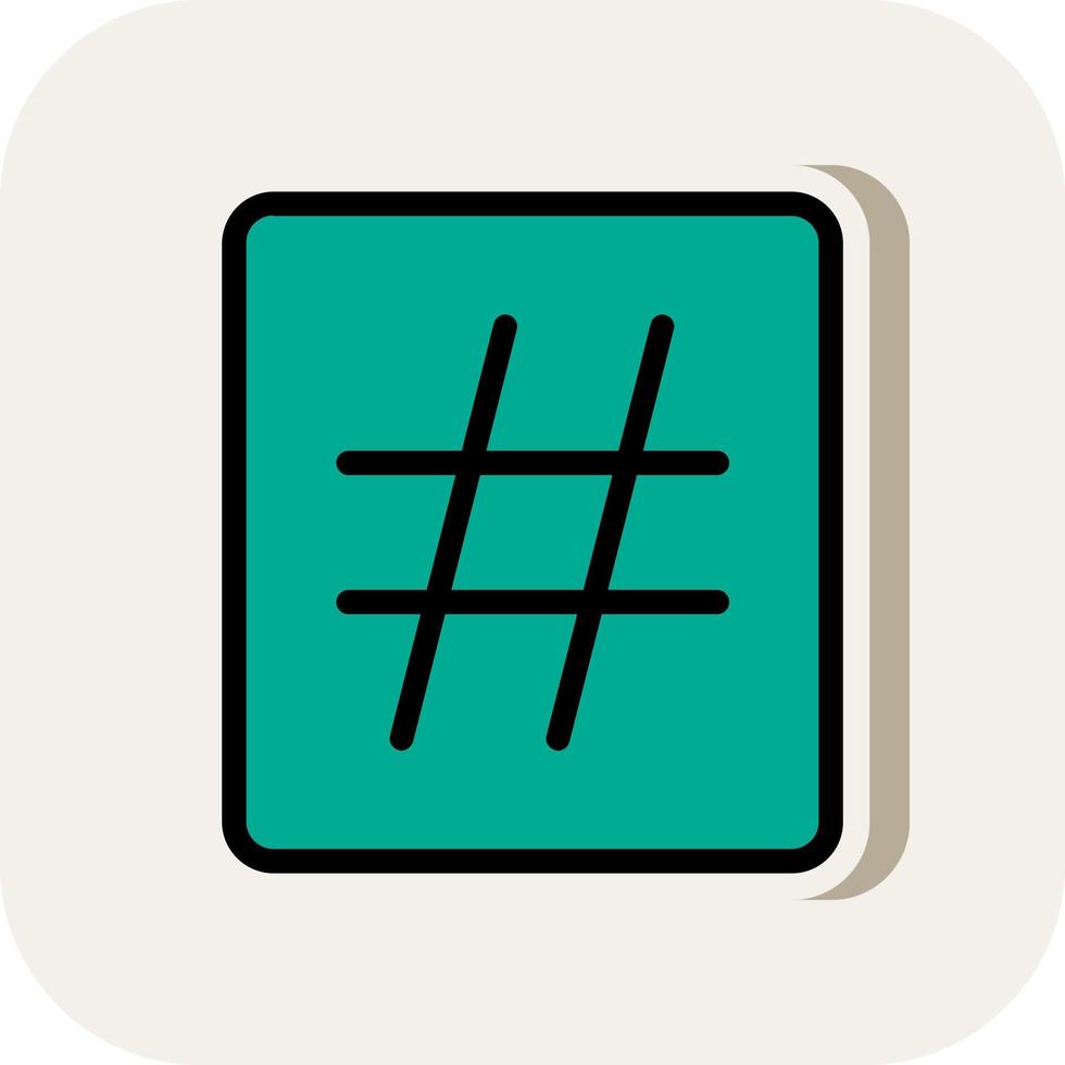 Hashtag Vector Icon Design