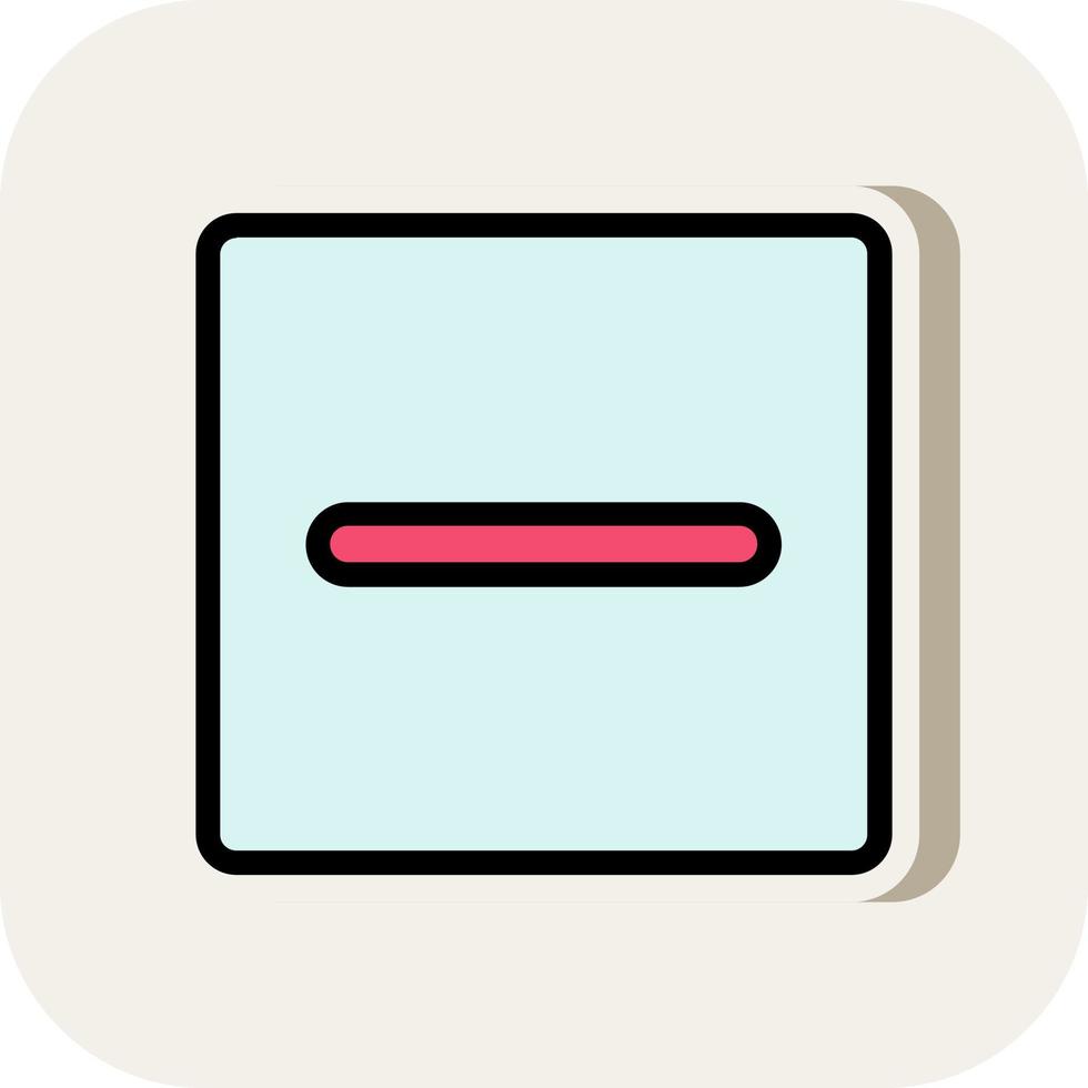 Minus Square Vector Icon Design
