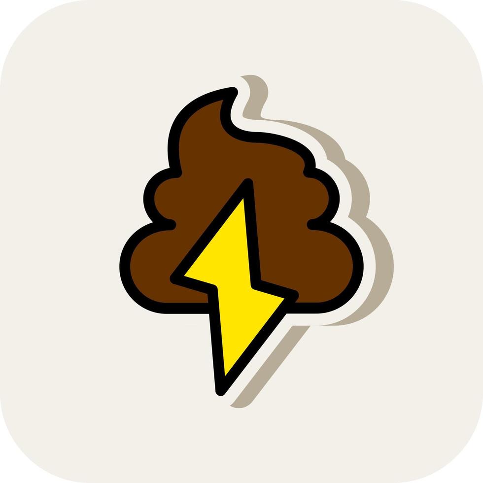 Poo Storm Vector Icon Design