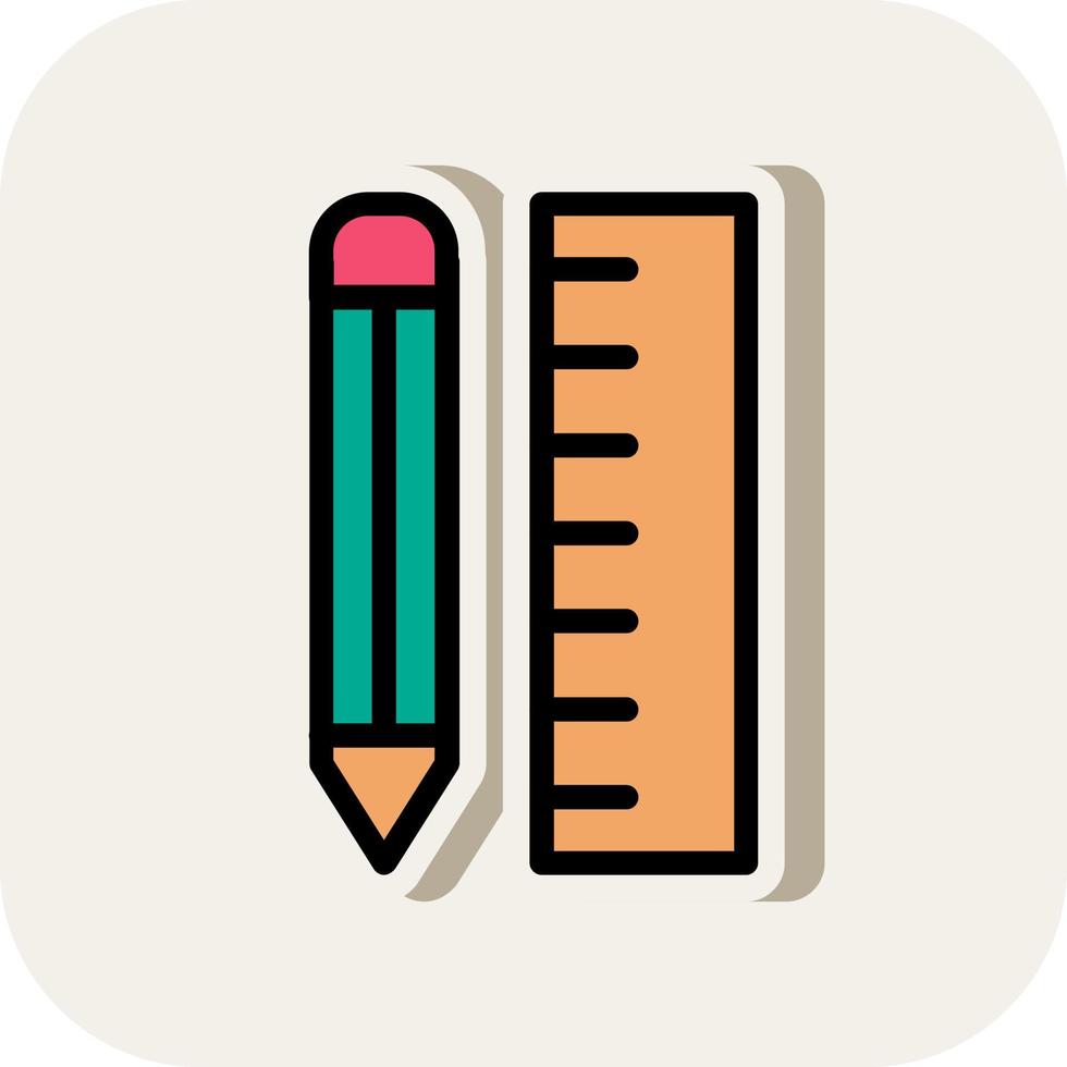 Pencil Ruler Vector Icon Design