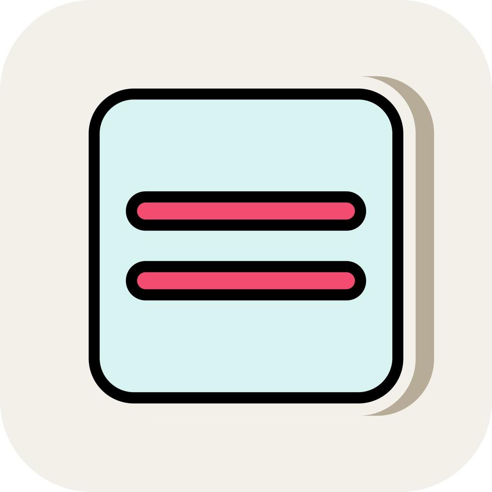 Equals Vector Icon Design