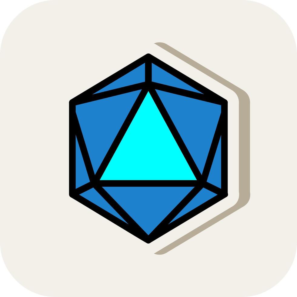 diseño de icono de vector de dados d20