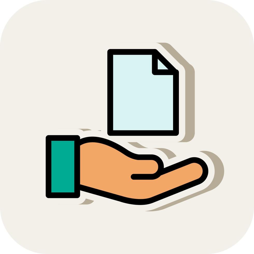 Hand Paper Vector Icon Design