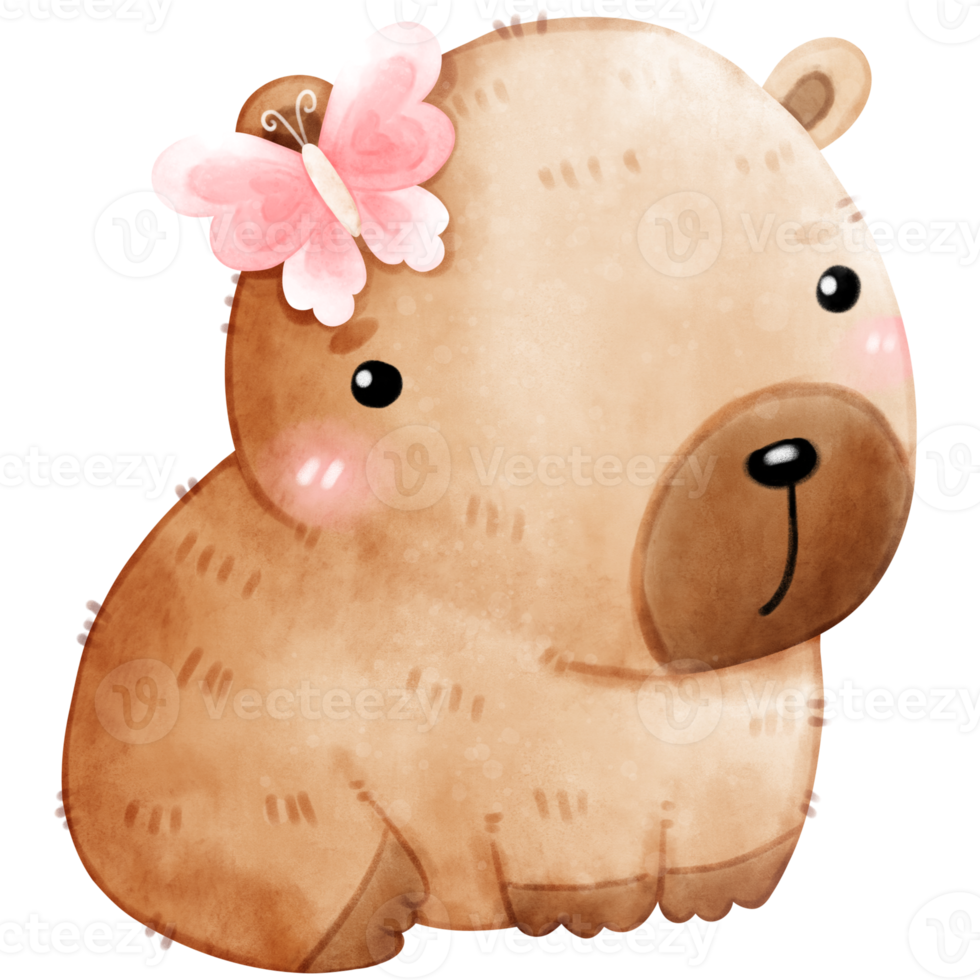 Capybara - Capivara Desenho Kawaii - Free Transparent PNG Clipart