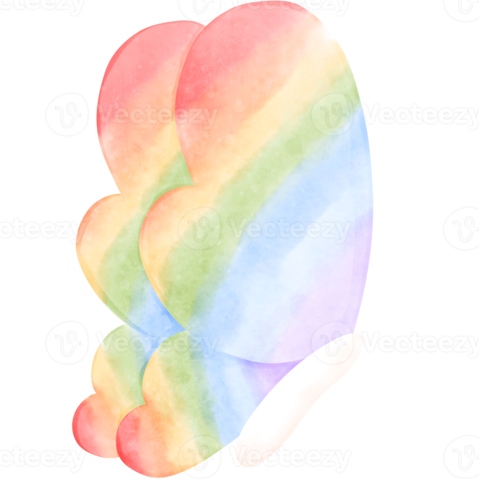 Butterfly illustration, watercolor butterfly, pride butterfly, rainbow png