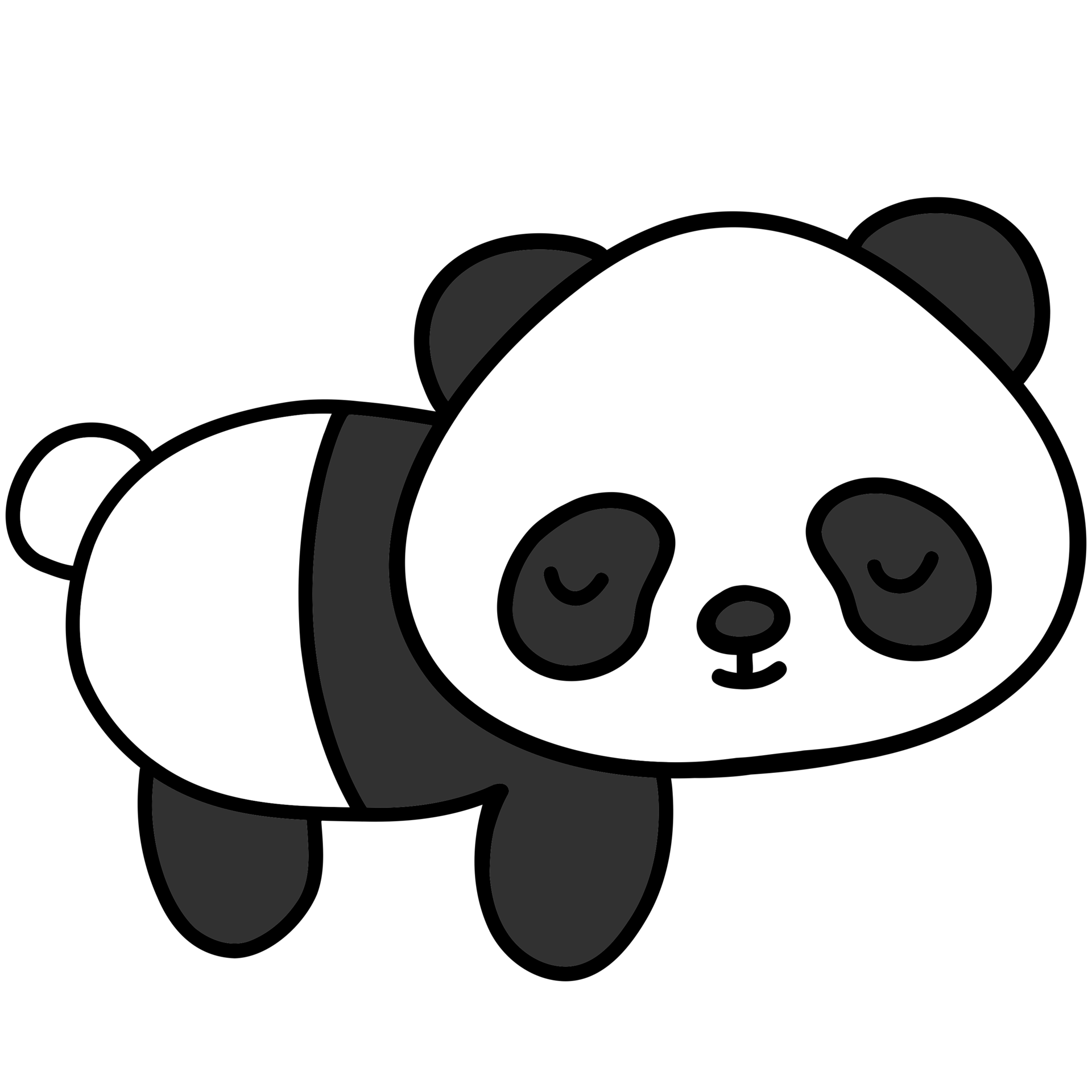 personagem de animal selvagem de rosto de panda fofo em ilustração vetorial  de desenho animado com linha preta 17173046 Vetor no Vecteezy