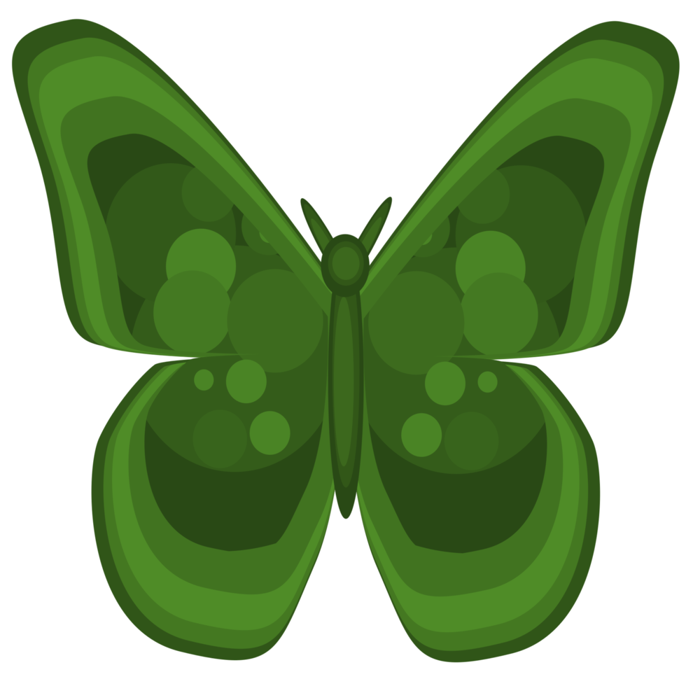 groen vlinder illustratie png