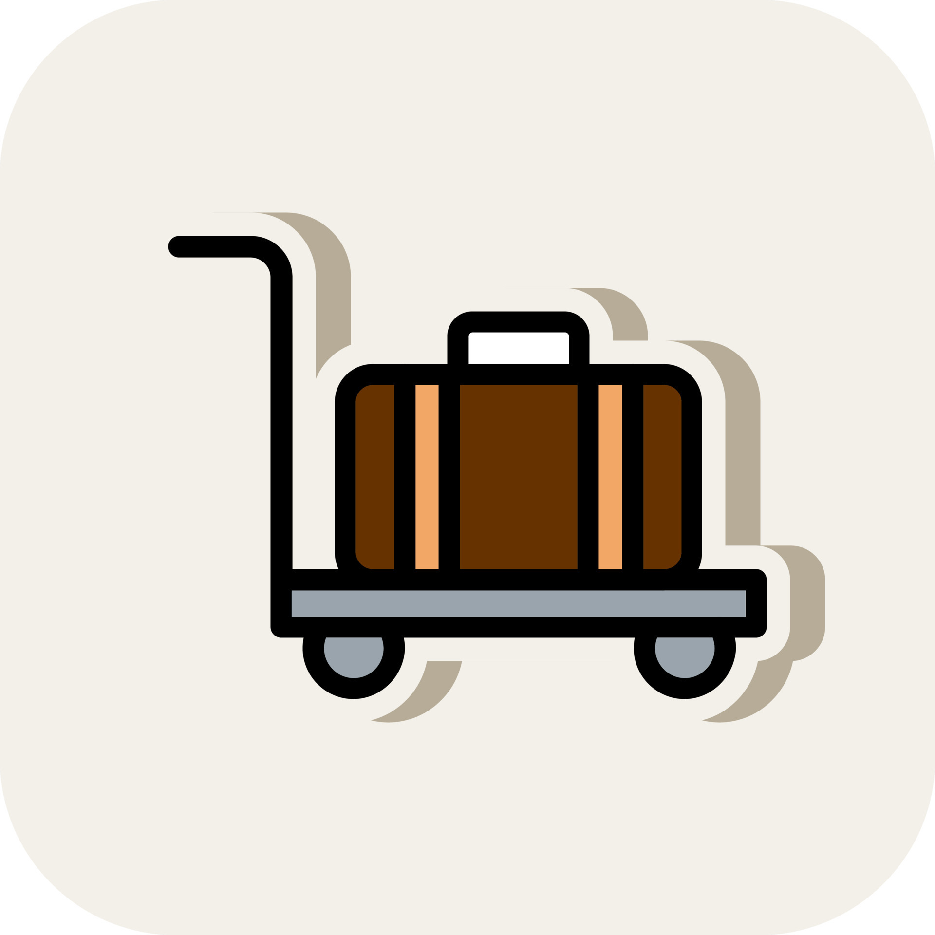 Luggage Cart Vector Icon Design 20956274 Vector Art at Vecteezy