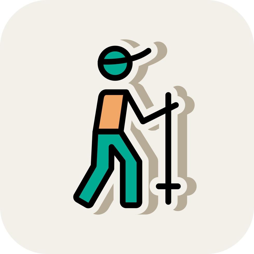 Hiking Vector Icon Design