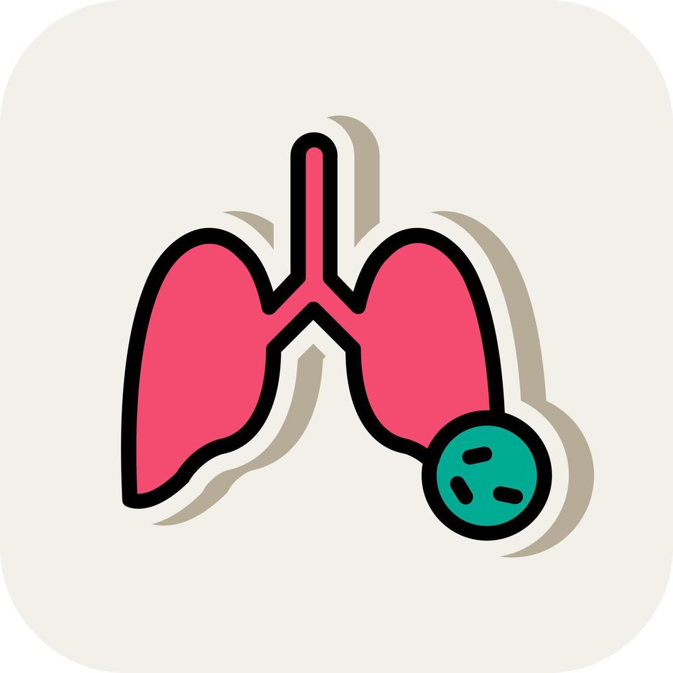 Lungs Virus Vector Icon Design