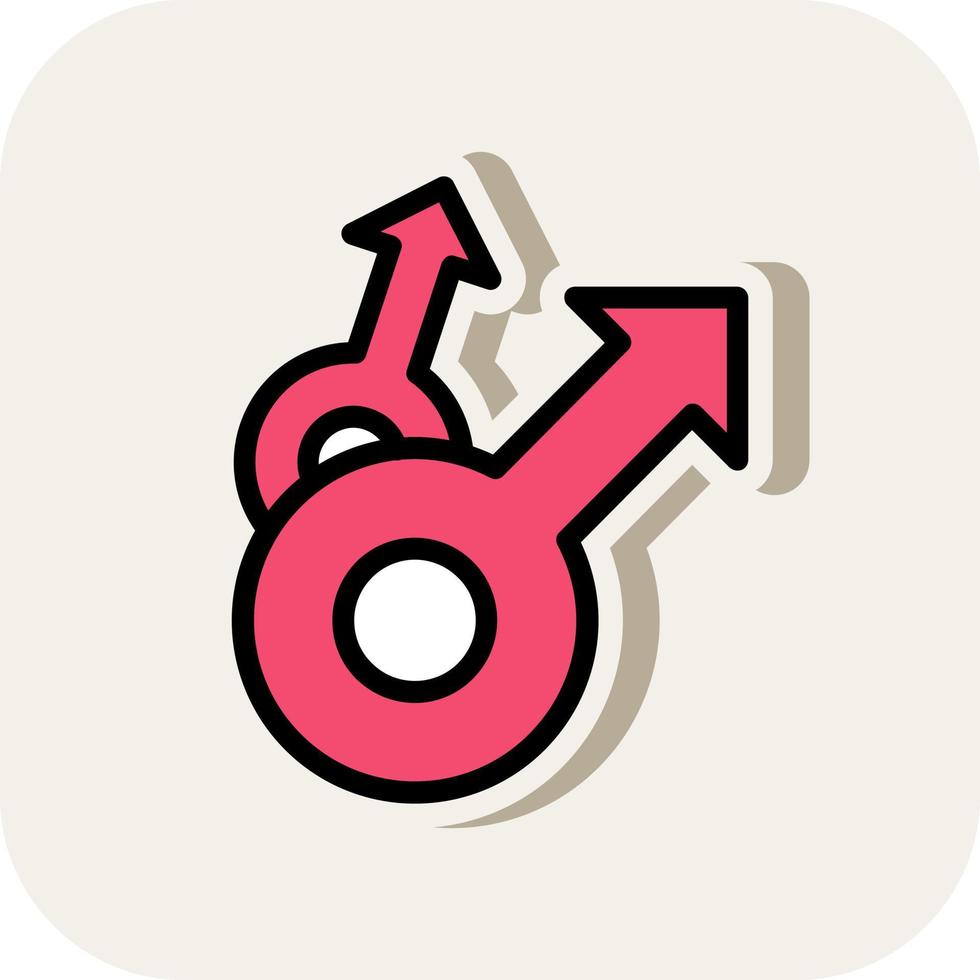 Mars Double Vector Icon Design