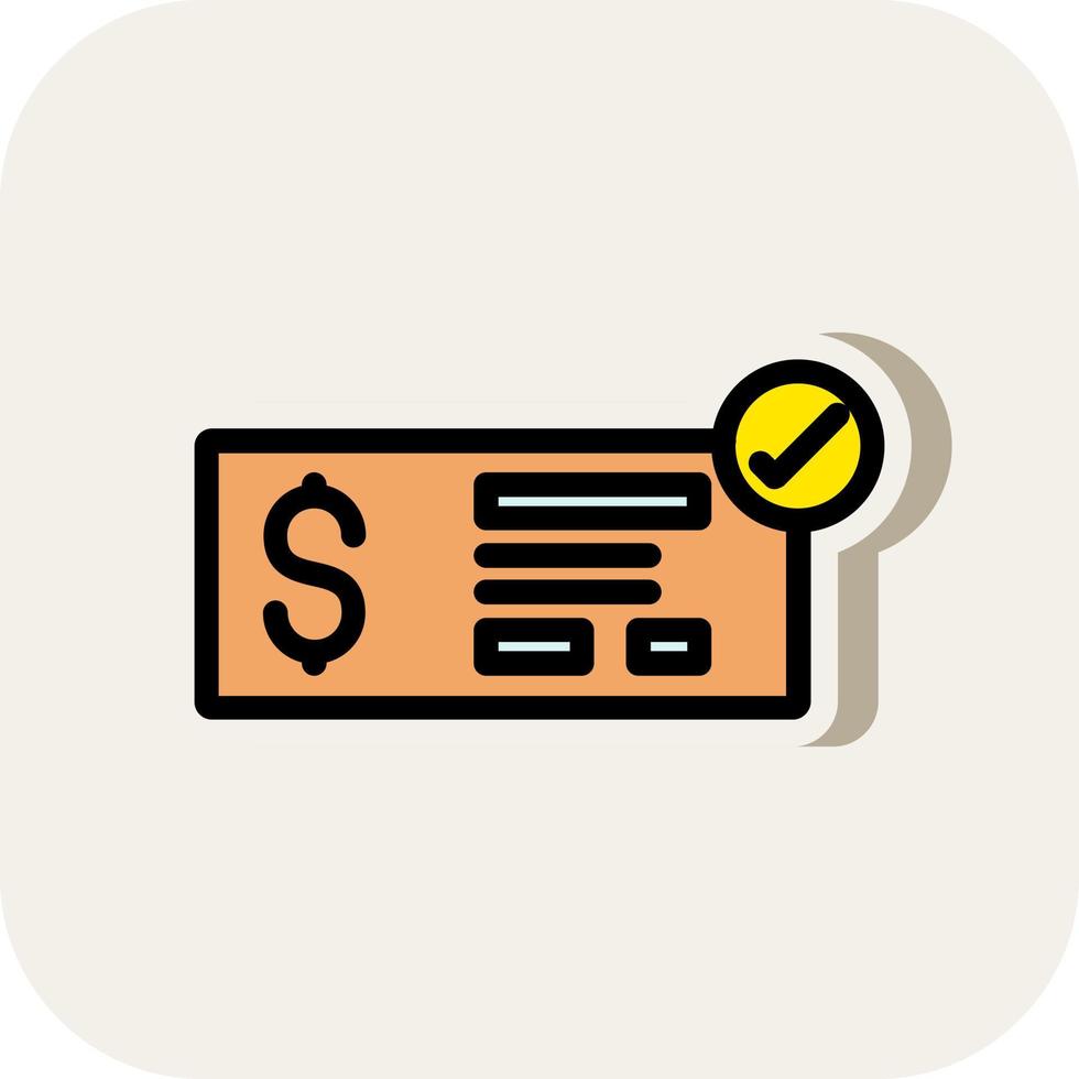 diseño de icono de vector alt de cheque de dinero