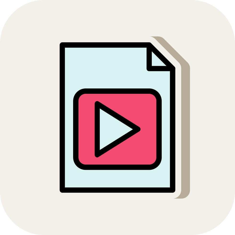 diseño de icono de vector de video de archivo