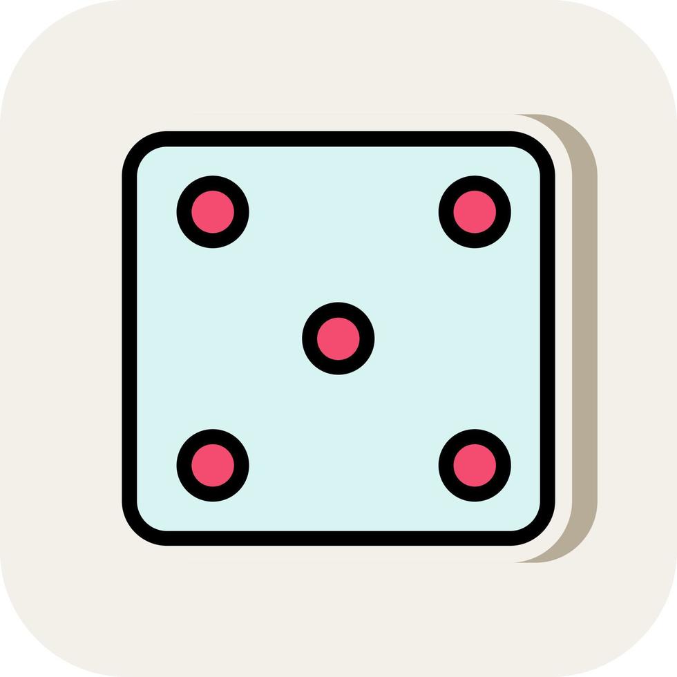 Dice Five Vector Icon Design